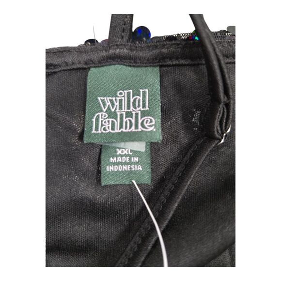 WILD FABLE BLACK SEQUINS SLEEVELESS MINI SKIRT SIZE 2XL. - Picture 7 of 10